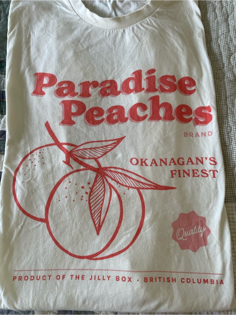 Jackson Rowe Jilly Box “Paradise Peaches” Tee size M